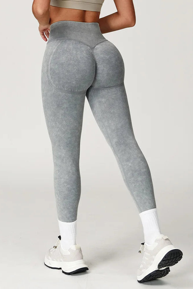 Calças de ioga Impact Leggings femininas sem costura Calça esportiva de ioga Cintura alta canelada Roupas de ginástica Roupa de treino Fitness Calça justa com bumbum amassado